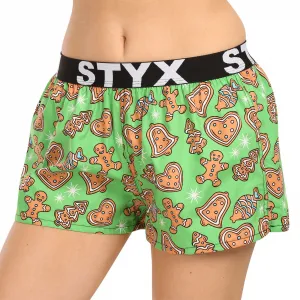 Dámske trenky Styx art športová guma Vianoce perníčky (T1753) M, trenírky