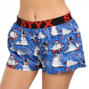 Dámske trenky Styx art športová guma Vianoce snehuliaci (T1751) 3XL, trenírky