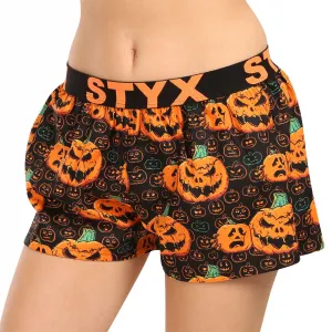 Dámske trenky Styx art športová guma Halloween tekvica (T1755) S, trenírky