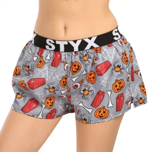 Dámske trenky Styx art športová guma Halloween rakvy (T1752) L, trenírky