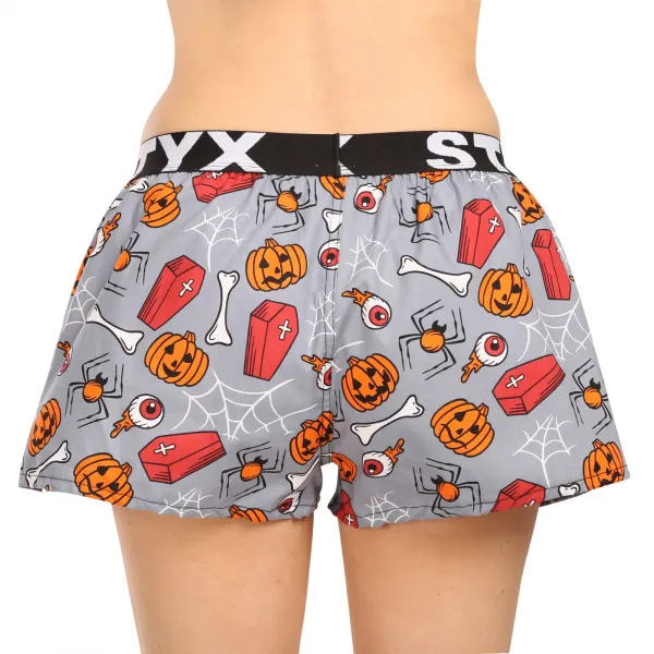 Dámske trenky Styx art športová guma Halloween rakvy (T1752) L, trenírky