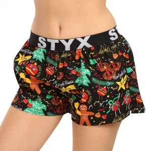 Dámske trenky Styx art športová guma Vianoce ozdoby (T1754) S, trenírky