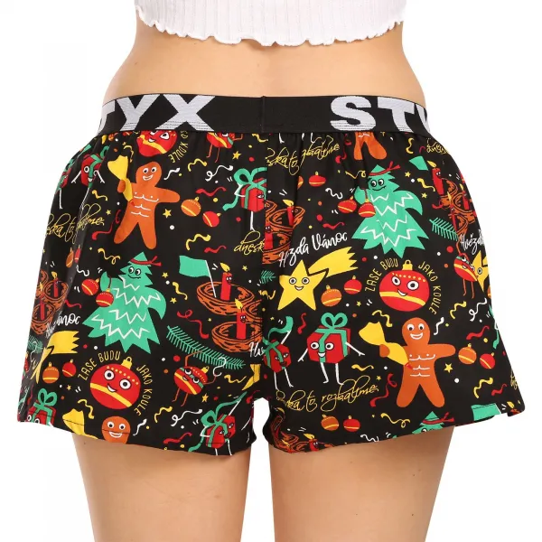 Dámske trenky Styx art športová guma Vianoce ozdoby (T1754) S, trenírky