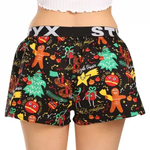 Dámske trenky Styx art športová guma Vianoce ozdoby (T1754) S, trenírky