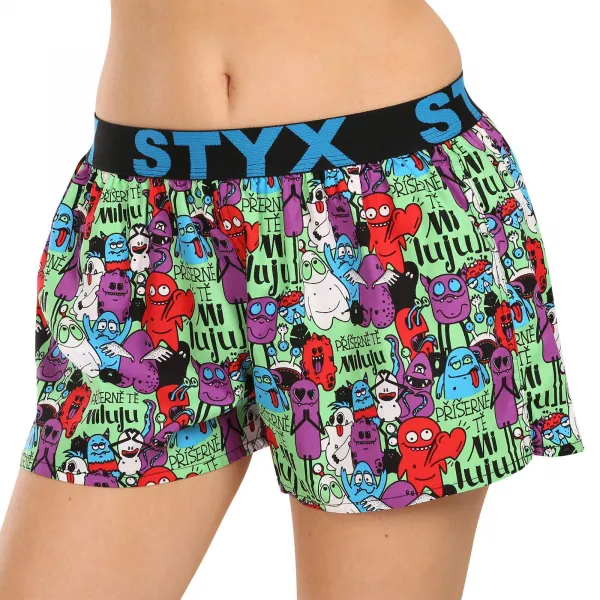 Dámske trenky Styx art športová guma príšerky (T1155) M, trenírky