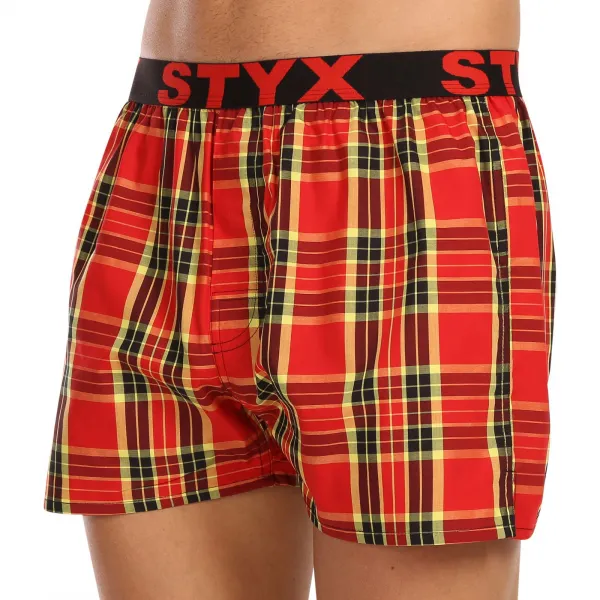 Pánske trenky Styx športová guma viacfarebné (B1014) M, trenírky