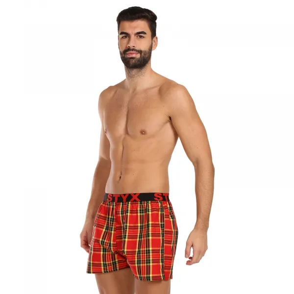 Pánske trenky Styx športová guma viacfarebné (B1014) M, trenírky