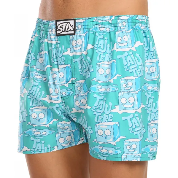 Pánske trenky Styx art klasická guma ľadové kocky (A1657) S, trenírky