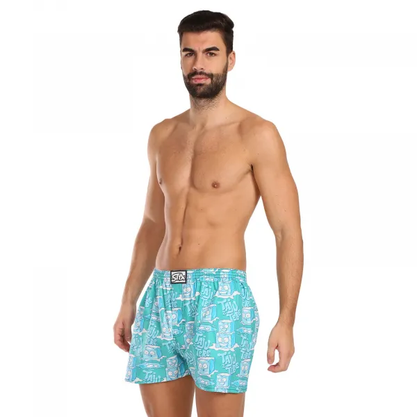 Pánske trenky Styx art klasická guma ľadové kocky (A1657) S, trenírky