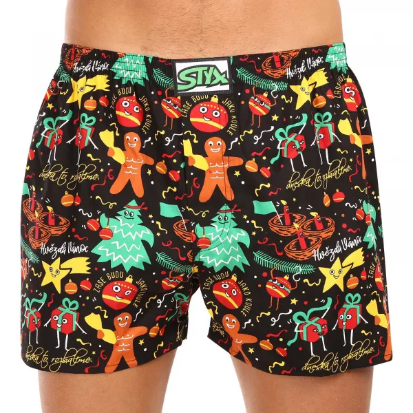 3PACK pánske trenky Styx art klasická guma viacfarebné (3A16814) S, trenírky