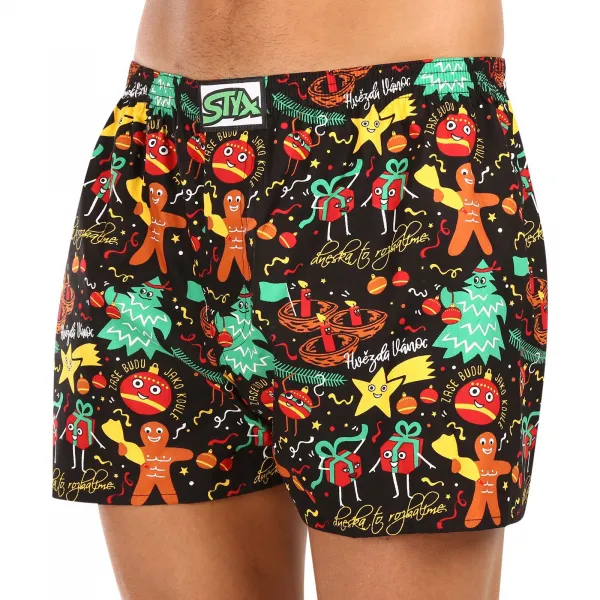 3PACK pánske trenky Styx art klasická guma viacfarebné (3A16814) S, trenírky
