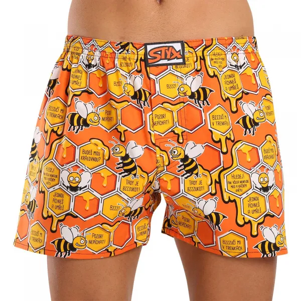 3PACK pánske trenky Styx art klasická guma viacfarebné (3A16477) M, trenírky