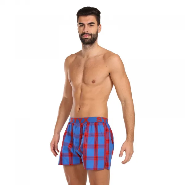3PACK pánske trenky Styx športová guma viacfarebné (3B11456) M, trenírky