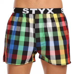 3PACK pánske trenky Styx športová guma viacfarebné (3B11123) M, trenírky