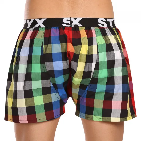 3PACK pánske trenky Styx športová guma viacfarebné (3B11123) M, trenírky