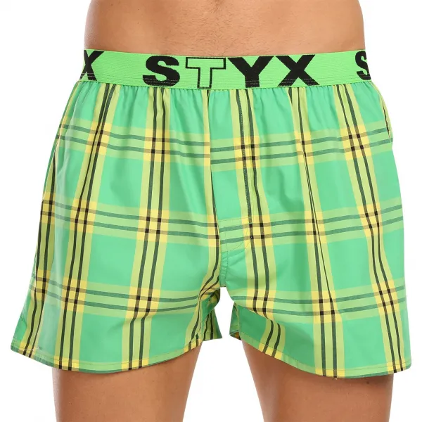 3PACK pánske trenky Styx športová guma viacfarebné (3B11123) M, trenírky