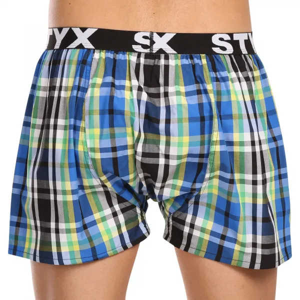 3PACK pánske trenky Styx športová guma viacfarebné (3B11789) S, trenírky