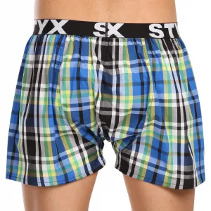3PACK pánske trenky Styx športová guma viacfarebné (3B11789) S, trenírky