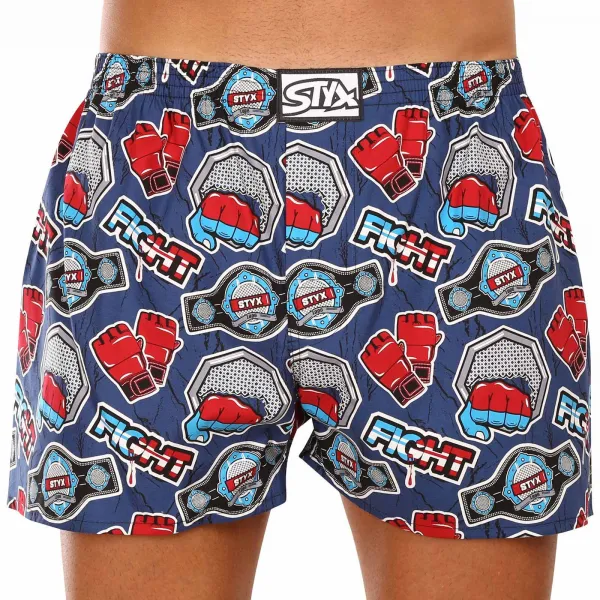 3PACK pánske trenky Styx art klasická guma viacfarebné (3A15367) M, trenírky