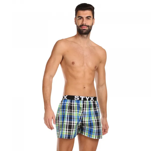 3PACK pánske trenky Styx športová guma viacfarebné (3B11789) S, trenírky