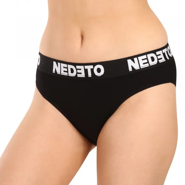 7PACK dámske nohavičky Nedeto čierne (7NKB001) L