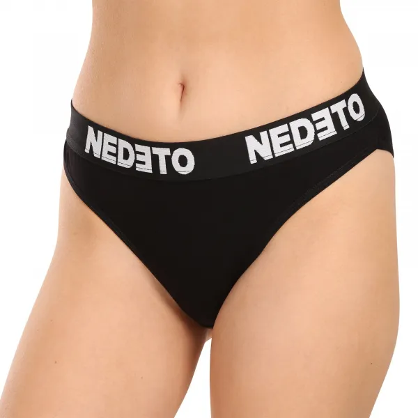 5PACK dámske nohavičky Nedeto čierne (5NKB001) L