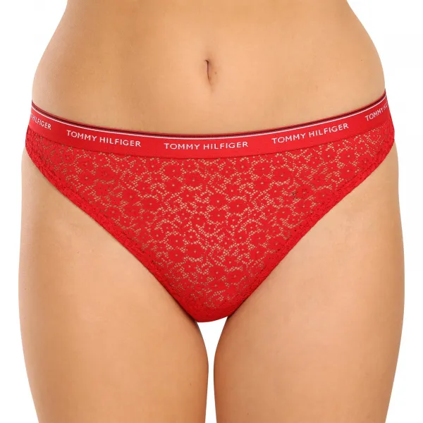 3PACK dámske tangá Tommy Hilfiger viacfarebná (UW0UW04896 0X0) M