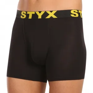 10PACK pánske boxerky Styx long športová guma čierne (10U9601) M, trenky