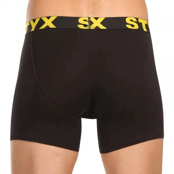 10PACK pánske boxerky Styx long športová guma čierne (10U9601) M, trenky