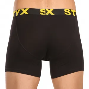 10PACK pánske boxerky Styx long športová guma čierne (10U9601) M, trenky