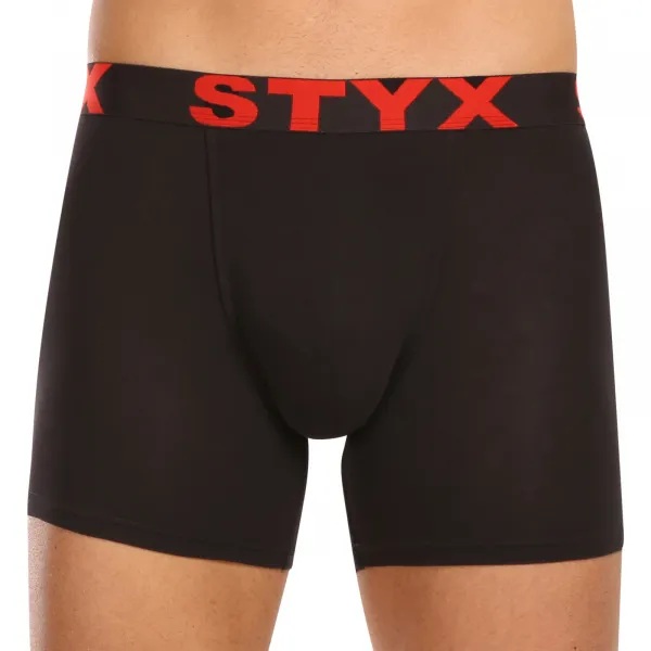 10PACK pánske boxerky Styx long športová guma čierne (10U9601) M, trenky