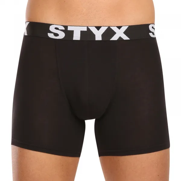 10PACK pánske boxerky Styx long športová guma čierne (10U9601) M, trenky