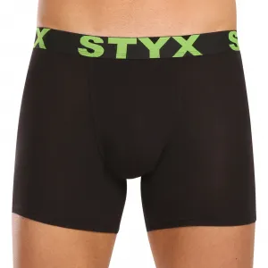 10PACK pánske boxerky Styx long športová guma čierne (10U9601) M, trenky