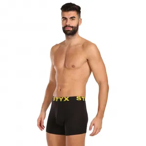 10PACK pánske boxerky Styx long športová guma čierne (10U9601) M, trenky