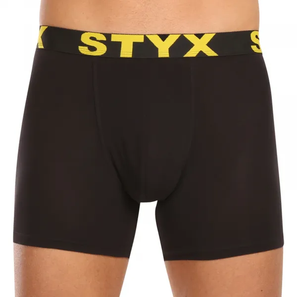 10PACK pánske boxerky Styx long športová guma čierne (10U9601) M, trenky