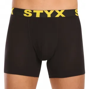 10PACK pánske boxerky Styx long športová guma čierne (10U9601) M, trenky