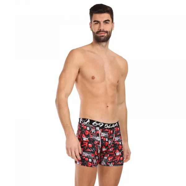 Pánske boxerky 69SLAM fit night life (MCYNLF-PO) M, trenky