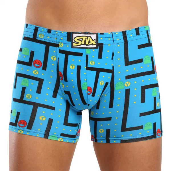 6PACK pánske boxerky Styx long art klasická guma viacfarebné (6F12697124) M, trenky