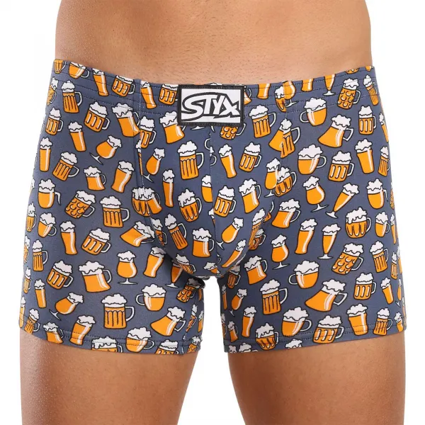 3PACK pánske boxerky Styx long art klasická guma viacfarebné (3F12672) S, trenky