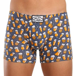 3PACK pánske boxerky Styx long art klasická guma viacfarebné (3F12672) S, trenky