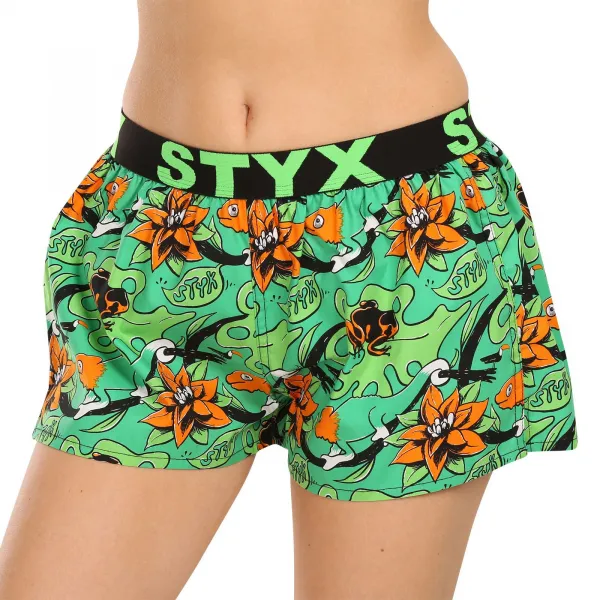 3PACK dámske trenky Styx art športová guma viacfarebné (3T15782) S, trenírky