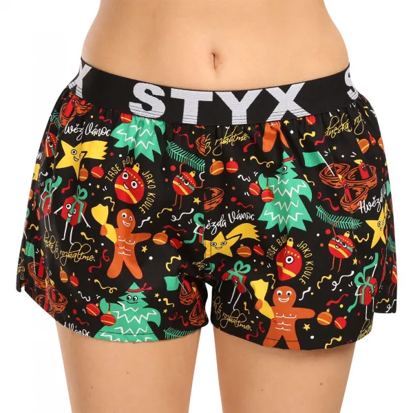 3PACK dámske trenky Styx art športová guma viacfarebné (3T17134) S, trenírky