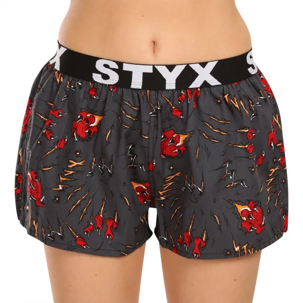 3PACK dámske trenky Styx art športová guma viacfarebné (3T15245) M, trenírky