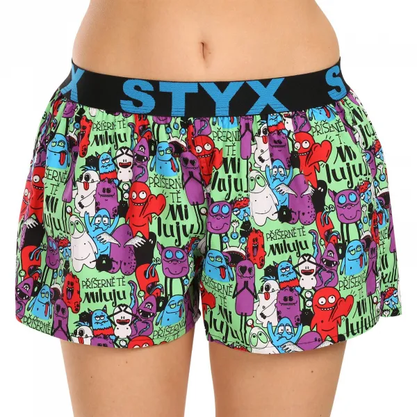 3PACK dámske trenky Styx art športová guma viacfarebné (3T15245) M, trenírky