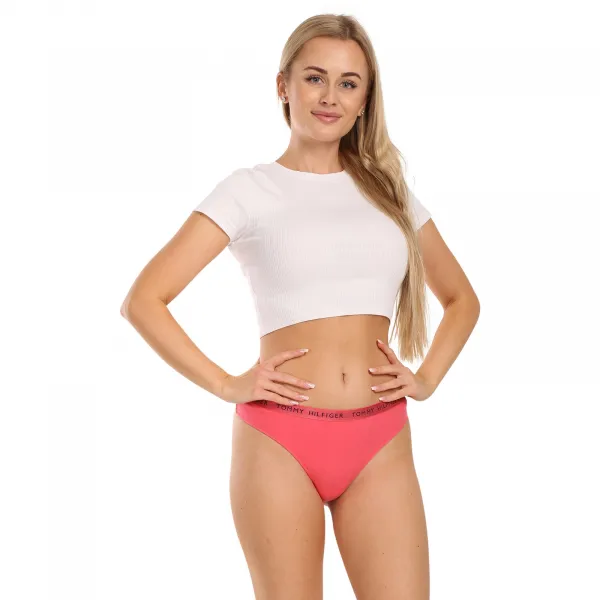 3PACK dámske tangá Tommy Hilfiger viacfarebná (UW0UW04889 0V5) M