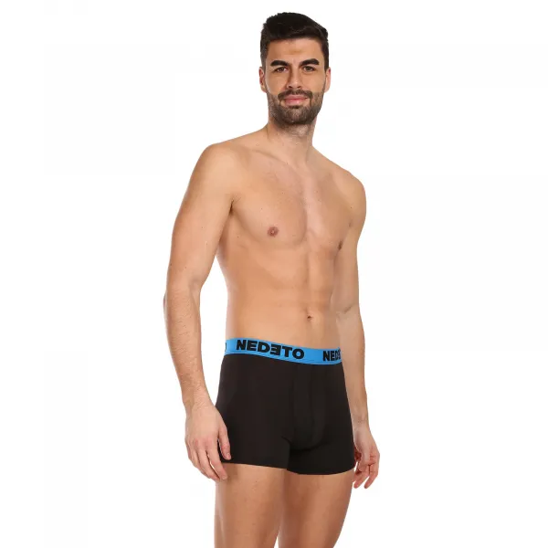 5PACK pánske boxerky Nedeto čierne (5NB002b) M, trenky