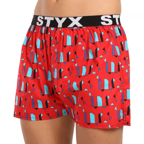 Pánske trenírky Styx art športová guma obrazce (B1659) M
