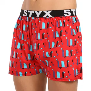 Pánske trenírky Styx art športová guma obrazce (B1659) M