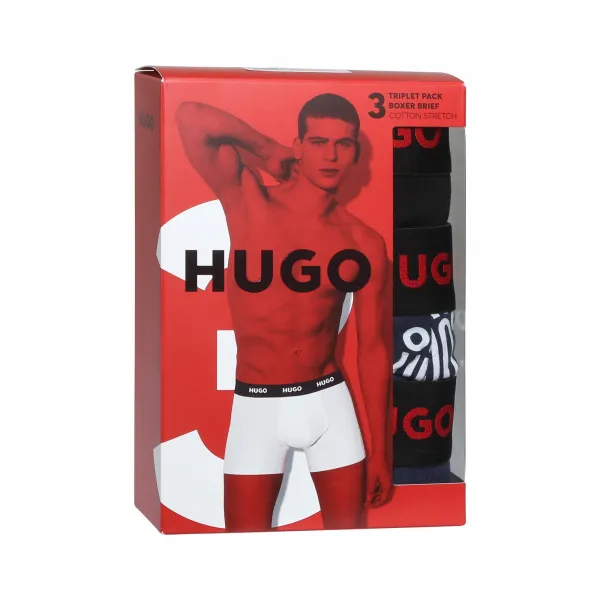 3PACK pánske boxerky HUGO viacfarebné (50510192 405) M, trenky