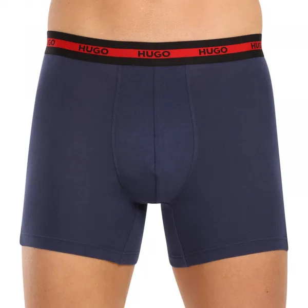 3PACK pánske boxerky HUGO viacfarebné (50496713 420) M, trenky